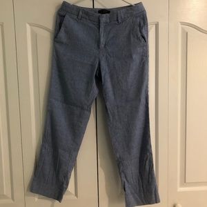 Banana Republic Avery Size 8L, Blue Crop Pants 55% Linen